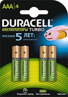 Батарейка Duracell HR03-4BL AAA NiMH 900mAh (4шт) Rechargeable