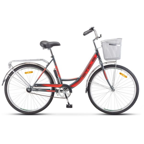 Городской велосипед Stels Navigator 245 26 Z010 серый/красный 2020